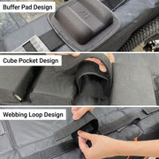 Darrahopens Sports & Fitness > Bikes & Accessories > Bicycle Stands & Storage Heavy-Duty Pickup Tailgate Bike Pad with Oxford Fabric and EVA Cushioning – Secure Bicycle Transport for 1, 4, or 5 Bikes, Easy Installation, Camera-Compatible, and Tool Storage Friendly for Road Trips and Outdoor Adventures. (Square block type‑fits 5 bik
