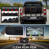 Heavy-Duty Pickup Tailgate Bike Pad with Cushion Layer, Scratch-Proof Protective Cover for Outdoor Cycling Adventures, Secure Fit for 1, 4, or 5 Bikes, Reflective Trim for Safety, Easy Access Handle and Camera Cutout, Ideal for Road Trips and Weekend Ridi