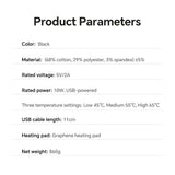 Graphene Heated Hooded Poncho Blanket – USB-Powered Wearable Shawl for Office, Home, Outdoor, and Travel with 3 Adjustable Temperature Settings and Soft Cotton Blend Fabric (Black) In Australia - Darrahopens