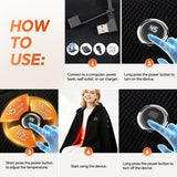 Graphene Heated Hooded Poncho Blanket – USB-Powered Wearable Shawl for Office, Home, Outdoor, and Travel with 3 Adjustable Temperature Settings and Soft Cotton Blend Fabric (Black) In Australia - Darrahopens