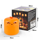 Dual-Expression Halloween Pumpkin Night Light with 360° Warm Glow, Rechargeable and Portable for Trick-or-Treat, Tabletop Decor, or Hanging Spooky Ambiance Anywhere (1PCS) In Australia - Darrahopens