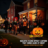 Dual-Expression Halloween Pumpkin Night Light with 360° Warm Glow, Rechargeable and Portable for Trick-or-Treat, Tabletop Decor, or Hanging Spooky Ambiance Anywhere (1PCS)