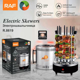Darrahopens Home & Garden > BBQ > BBQs & Accessories Versatile Indoor Vertical Rotisserie Grill with 360° Rotating Skewers for Smokeless Home BBQ Parties and Everyday Family Cooking Adventures (Silver) In Australia - Darrahopens