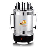 Darrahopens Home & Garden > BBQ > BBQs & Accessories Versatile Indoor Vertical Rotisserie Grill with 360° Rotating Skewers for Smokeless Home BBQ Parties and Everyday Family Cooking Adventures (Silver) In Australia - Darrahopens