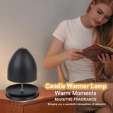 Iron Candle Warmer Lamp with Elegant Egg-Shaped Shade, Safe Flameless Scent Melting for Cozy Ambiance in Bedroom, Living Room, Yoga Studio, and Office, Perfect Gift for Christmas, Birthday, Mother's Day, and Valentine's Day (Black)