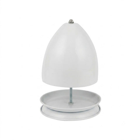 Iron Candle Warmer Lamp with Elegant Egg-Shaped Shade, Safe Flameless Scent Melting for Cozy Ambiance in Bedroom, Living Room, Yoga Studio, and Office, Perfect Gift for Christmas, Birthday, Mother's Day, and Valentine's Day (White)