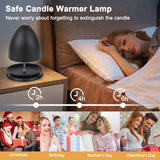 Iron Candle Warmer Lamp with Elegant Egg-Shaped Shade, Safe Flameless Scent Melting for Cozy Ambiance in Bedroom, Living Room, Yoga Studio, and Office, Perfect Gift for Christmas, Birthday, Mother's Day, and Valentine's Day (White)