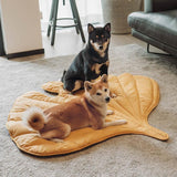 Leaf-Shaped Multi-Functional Pet Mat – Plush, Thick, and All-Season Comfort for Your Cat or Dog, Perfect as a Floor Pad, Crate Cushion, Sofa Protector, or Cozy Blanket (Orange)