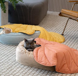 Leaf-Shaped Multi-Functional Pet Mat – Plush, Thick, and All-Season Comfort for Your Cat or Dog, Perfect as a Floor Pad, Crate Cushion, Sofa Protector, or Cozy Blanket (Orange)