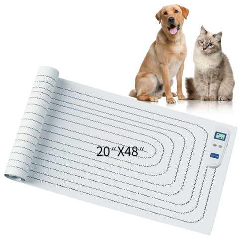 Static Pet Training Mat with Rechargeable Magnetic Controller for Cats and Dogs – Waterproof, Flexible, and Washable Indoor Deterrent Pad for Sofa, Bed, Couch, Kitchen Counter, and Doorway Area Restriction Training (20*48in)