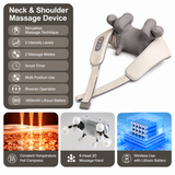 Wireless Mechanical Shawl Massager for Neck Shoulder Waist Leg Relaxation at Home Office Travel Portable Lightweight Design (Beige) In Australia - Darrahopens