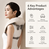 Wireless Mechanical Shawl Massager for Neck Shoulder Waist Leg Relaxation at Home Office Travel Portable Lightweight Design (Beige) In Australia - Darrahopens