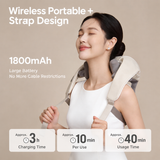 Wireless Mechanical Shawl Massager for Neck Shoulder Waist Leg Relaxation at Home Office Travel Portable Lightweight Design (Beige) In Australia - Darrahopens
