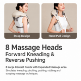 Wireless Mechanical Shawl Massager for Neck Shoulder Waist Leg Relaxation at Home Office Travel Portable Lightweight Design (Beige)