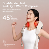 Wireless Mechanical Shawl Massager for Neck Shoulder Waist Leg Relaxation at Home Office Travel Portable Lightweight Design (Beige)