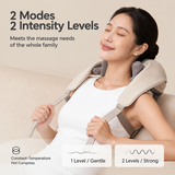 Wireless Mechanical Shawl Massager for Neck Shoulder Waist Leg Relaxation at Home Office Travel Portable Lightweight Design (Beige)