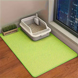 Double-Layer Honeycomb Cat Litter Mat – Waterproof, Slip-Resistant, Leak-Proof, and Easy-Clean Pet Mat for Litter Box Area, Odor-Free and Durable with 6 Vibrant Colors Available (L, GrassGreen) In Australia - Darrahopens