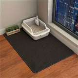 Double-Layer Honeycomb Cat Litter Mat – Waterproof, Slip-Resistant, Leak-Proof, and Easy-Clean Pet Mat for Litter Box Area, Odor-Free and Durable with 6 Vibrant Colors Available (L, Grey)
