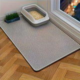 Double-Layer Honeycomb Cat Litter Mat – Waterproof, Slip-Resistant, Leak-Proof, and Easy-Clean Pet Mat for Litter Box Area, Odor-Free and Durable with 6 Vibrant Colors Available (XL, GrassGreen)
