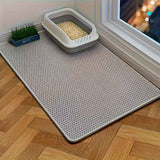 Double-Layer Honeycomb Cat Litter Mat – Waterproof, Slip-Resistant, Leak-Proof, and Easy-Clean Pet Mat for Litter Box Area, Odor-Free and Durable with 6 Vibrant Colors Available (XL, Grey) In Australia - Darrahopens