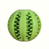 Interactive Dog Chew Toy for Small Breeds - Durable Rubber Treat Dispensing Ball for Dental Cleaning, Slow Feeding, and Fun Playtime with Your Furry Friend (5cm, Green)