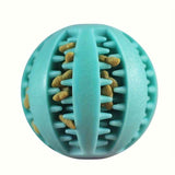 Interactive Dog Chew Toy for Small Breeds - Durable Rubber Treat Dispensing Ball for Dental Cleaning, Slow Feeding, and Fun Playtime with Your Furry Friend (5cm, Green)