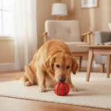 Interactive Dog Chew Toy for Small Breeds - Durable Rubber Treat Dispensing Ball for Dental Cleaning, Slow Feeding, and Fun Playtime with Your Furry Friend (5cm, Orange)