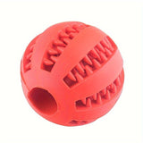 Interactive Dog Chew Toy for Small Breeds - Durable Rubber Treat Dispensing Ball for Dental Cleaning, Slow Feeding, and Fun Playtime with Your Furry Friend (7cm, Blue)