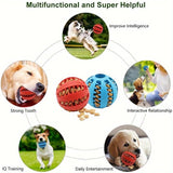 Interactive Dog Chew Toy for Small Breeds - Durable Rubber Treat Dispensing Ball for Dental Cleaning, Slow Feeding, and Fun Playtime with Your Furry Friend (7cm, Green)