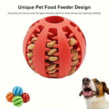 Interactive Dog Chew Toy for Small Breeds - Durable Rubber Treat Dispensing Ball for Dental Cleaning, Slow Feeding, and Fun Playtime with Your Furry Friend (7cm, Orange)