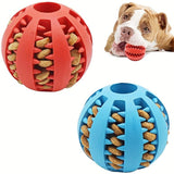 Interactive Dog Chew Toy for Small Breeds - Durable Rubber Treat Dispensing Ball for Dental Cleaning, Slow Feeding, and Fun Playtime with Your Furry Friend (7cm, Yellow)