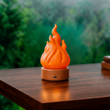 Bring the cozy, flickering charm of a realistic flame to any space with this portable LED flame night light, perfect for creating a warm ambiance during bedtime, parties, camping, or romantic evenings without any real fire hazards. (Orange, 1PCS)