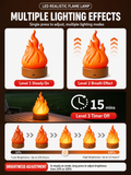 Bring the cozy, flickering charm of a realistic flame to any space with this portable LED flame night light, perfect for creating a warm ambiance during bedtime, parties, camping, or romantic evenings without any real fire hazards. (Orange, 1PCS)