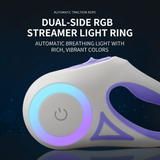 Illuminated Retractable Dog Leash with Touch-Control Brake and RGB Breathing Light, 360° Tangle-Free, Ergonomic Anti-Slip Handle for Medium and Small Dogs, Perfect for Night Walks and Everyday Strolls (Mint 3M(9.84ft)) In Australia - Darrahopens