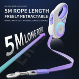 Illuminated Retractable Dog Leash with Touch-Control Brake and RGB Breathing Light, 360° Tangle-Free, Ergonomic Anti-Slip Handle for Medium and Small Dogs, Perfect for Night Walks and Everyday Strolls (Mint 3M(9.84ft)) In Australia - Darrahopens