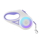 Illuminated Retractable Dog Leash with Touch-Control Brake and RGB Breathing Light, 360° Tangle-Free, Ergonomic Anti-Slip Handle for Medium and Small Dogs, Perfect for Night Walks and Everyday Strolls (Mint 5M(16.4ft))