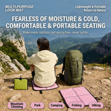 Ultralight Portable Folding Seat Cushion – Waterproof, Tear-Resistant PU Outdoor Mat for Hiking, Camping, Picnics, and Park Relaxation with Carabiner Clip and Compact Foldable Design (Green) In Australia - Darrahopens