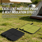 Ultralight Portable Folding Seat Cushion – Waterproof, Tear-Resistant PU Outdoor Mat for Hiking, Camping, Picnics, and Park Relaxation with Carabiner Clip and Compact Foldable Design (Green)