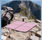 Ultralight Portable Folding Seat Cushion – Waterproof, Tear-Resistant PU Outdoor Mat for Hiking, Camping, Picnics, and Park Relaxation with Carabiner Clip and Compact Foldable Design (Green)