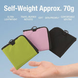 Ultralight Portable Folding Seat Cushion – Waterproof, Tear-Resistant PU Outdoor Mat for Hiking, Camping, Picnics, and Park Relaxation with Carabiner Clip and Compact Foldable Design (Pink)