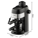 Compact 3.5Bar Semi-Automatic Espresso Machine with Steam Milk Frother for Home, Office, and Small Kitchen Use (Black) In Australia - Darrahopens
