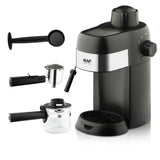 Compact 3.5Bar Semi-Automatic Espresso Machine with Steam Milk Frother for Home, Office, and Small Kitchen Use (Black)