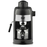 Compact 3.5Bar Semi-Automatic Espresso Machine with Steam Milk Frother for Home, Office, and Small Kitchen Use (Black)