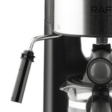 Compact 3.5Bar Semi-Automatic Espresso Machine with Steam Milk Frother for Home, Office, and Small Kitchen Use (Black)