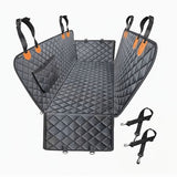 100% Waterproof Pet Car Seat Cover Hammock – Heavy-Duty 600D Scratch-Resistant, Anti-Slip, Soft & Durable Dog Seat Protector for Cars, Trucks, and SUVs – Fits Rear Seats with Easy Foldable Design (BlackOrange)