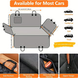 100% Waterproof Pet Car Seat Cover Hammock – Heavy-Duty 600D Scratch-Resistant, Anti-Slip, Soft & Durable Dog Seat Protector for Cars, Trucks, and SUVs – Fits Rear Seats with Easy Foldable Design (BlackOrange)