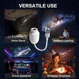 USB-Powered Star Projector Night Light with Interchangeable Film Slides – Create a Romantic Galaxy Ambiance in Your Bedroom, Car, or Party Space with Adjustable Focus and 160° Projection (White) In Australia - Darrahopens