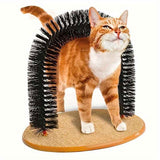 Cat Arch Groomer & Self-Scratching Toy – Interactive Massage, Brushing, and Play Station with Hanging Catnip Mouse for Indoor Cats In Australia - Darrahopens