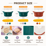 Multipurpose Platinum Silicone Steamer Pot – Food-Grade, Freezer-to-Oven Safe, Microwave & Dishwasher Friendly for Meal Prep, Baby Food, and Everyday Cooking (1200ml, Beige)