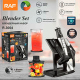 5-in-1 Handheld Immersion Blender Set with 500W Motor, Stainless Steel Blades, 700ml Beaker, Chopper Bowl, Whisk and Masher Attachments for Smoothies, Baby Food, Soups and Baking (Silver) In Australia - Darrahopens